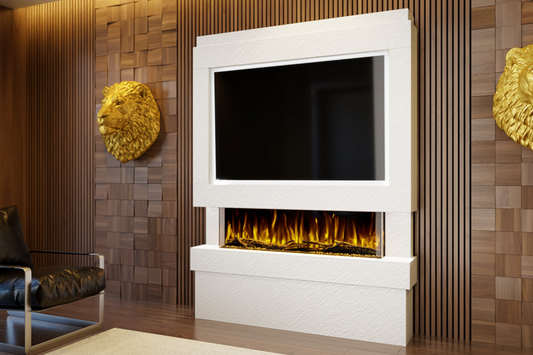 Evolution Fires - Pre-Built Media Wall Package 5 including Electric Fire