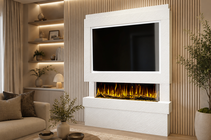 Evolution Fires Package 5 – Pre-Built Media Wall with Electric Fireplace