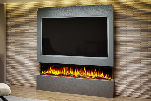 Evolution Fires - Pre-Built Media Wall Package 9 including Electric Fire