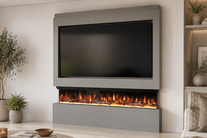 Evolution Fires Package 9 – Pre-Built Media Wall with Electric Fireplace