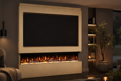 Evolution Fires Package 9 – Pre-Built Media Wall with Electric Fireplace