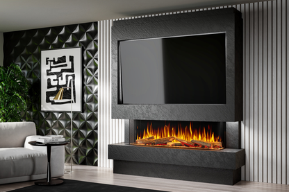 Evolution Fires Package 10 – Pre-Built Media Wall with Electric Fireplace