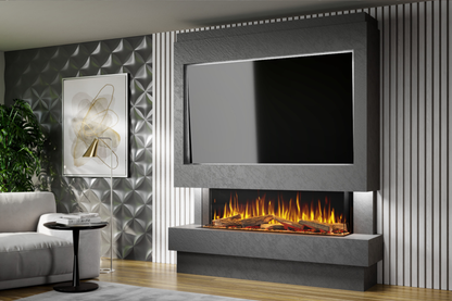 Evolution Fires Package 10 – Pre-Built Media Wall with Electric Fireplace