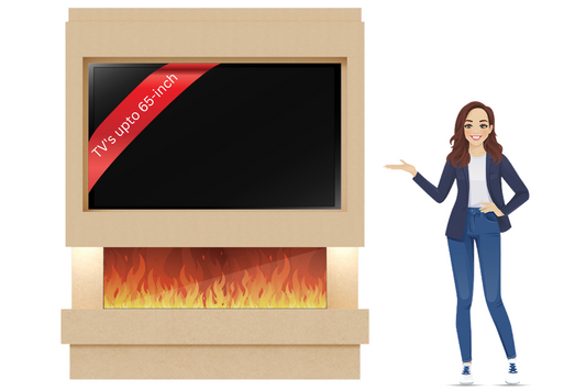 Evolution Fires Package 10 – Pre-Built Media Wall with Electric Fireplace