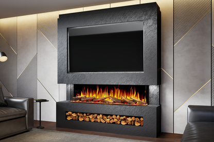 Evolution Fires Package 11 – Pre-Built Media Wall with Electric Fireplace