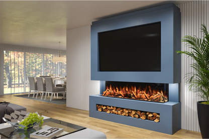 Evolution Fires Package 11 – Pre-Built Media Wall with Electric Fireplace