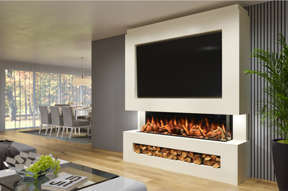 Evolution Fires Package 11 – Pre-Built Media Wall with Electric Fireplace