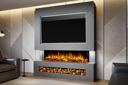 Evolution Fires Package 11 – Pre-Built Media Wall with Electric Fireplace