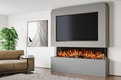 Evolution Fires - Pre-Built Media Wall Package 12 including Electric Fire
