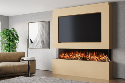 Evolution Fires - Pre-Built Media Wall Package 12 including Electric Fire