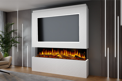 Evolution Fires - Pre-Built Media Wall Package 12 including Electric Fire