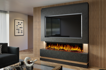 Evolution Fires - Pre-Built Media Wall Package 14 including Electric Fire