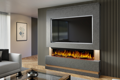 Evolution Fires - Pre-Built Media Wall Package 14 including Electric Fire