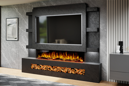 Evolution Fires - Pre-Built Media Wall Package 15 including Electric Fire