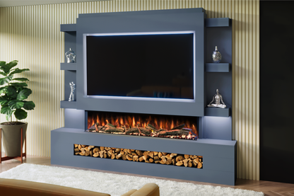 Evolution Fires - Pre-Built Media Wall Package 15 including Electric Fire