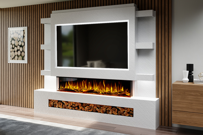 Evolution Fires - Pre-Built Media Wall Package 15 including Electric Fire