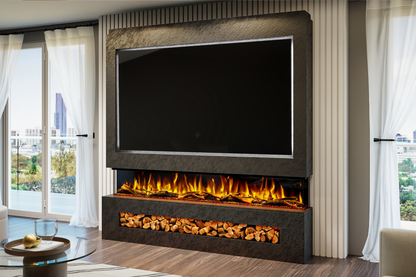 Evolution Fires - Pre-Built Media Wall Package 16 including Electric Fire