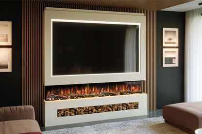 Evolution Fires - Pre-Built Media Wall Package 16 including Electric Fire