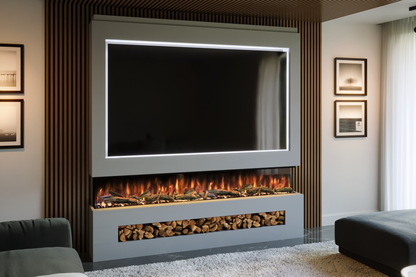 Evolution Fires - Pre-Built Media Wall Package 16 including Electric Fire