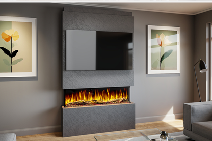 Evolution Fires - Pre-Built Media Wall Package 18 including Electric Fire