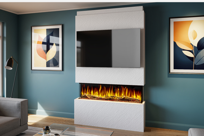 Evolution Fires - Pre-Built Media Wall Package 18 including Electric Fire