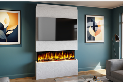 Evolution Fires - Pre-Built Media Wall Package 18 including Electric Fire