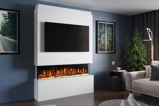 Evolution Fires - Pre-Built Media Wall Package 19 including Electric Fire