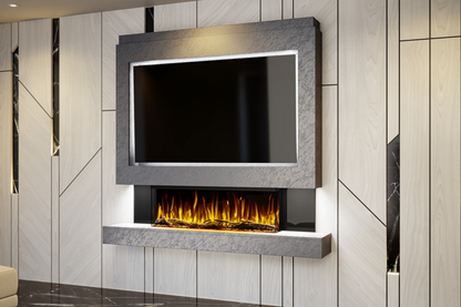 Evolution Fires Package 1 – Pre-Built Media Wall with Electric Fireplace