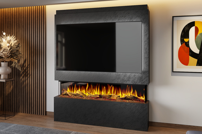 Evolution Fires - Pre-Built Media Wall Package 20 including Electric Fire