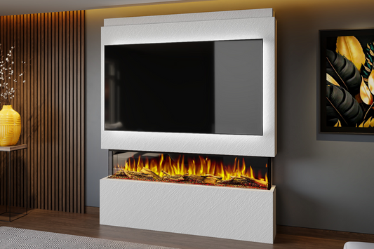 Evolution Fires - Pre-Built Media Wall Package 20 including Electric Fire