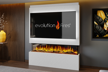 Evolution Fires - Pre-Built Media Wall Package 20 including Electric Fire