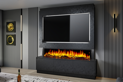 Evolution Fires - Pre-Built Media Wall Package 21 including Electric Fire