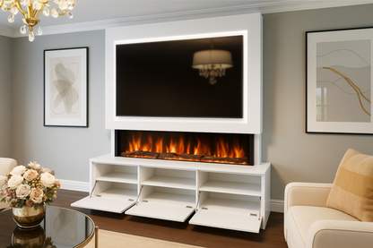 Evolution Fires - Pre-Built Media Wall Package 21 including Electric Fire