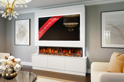 Evolution Fires - Pre-Built Media Wall Package 21 including Electric Fire