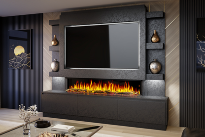 Evolution Fires - Pre-Built Media Wall Package 22 including Electric Fire