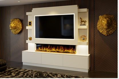 Evolution Fires - Pre-Built Media Wall Package 22 including Electric Fire