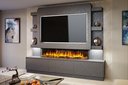 Evolution Fires - Pre-Built Media Wall Package 22 including Electric Fire