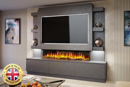 Evolution Fires - Pre-Built Media Wall Package 22 including Electric Fire