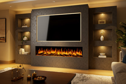Evolution Fires - Pre-Built Media Wall Package 25 including Electric Fire