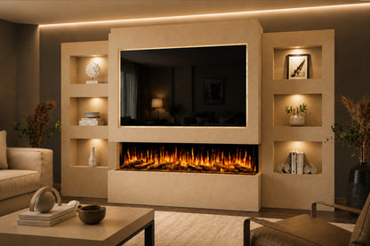 Evolution Fires - Pre-Built Media Wall Package 26 including Electric Fire