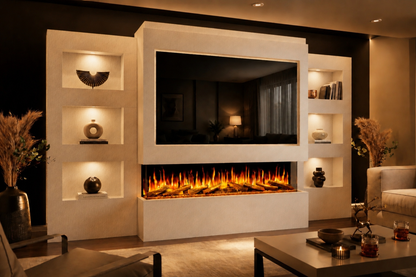 Evolution Fires - Pre-Built Media Wall Package 26 including Electric Fire
