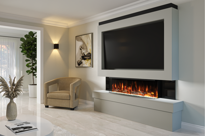 Evolution Fires Package 2 – Pre-Built Media Wall with Electric Fireplace