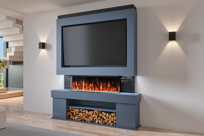 Evolution Fires Package 3 – Pre-Built Media Wall with Electric Fireplace