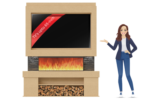 Evolution Fires Package 3 – Pre-Built Media Wall with Electric Fireplace