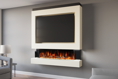 Evolution Fires Package 4 – Pre-Built Media Wall with Electric Fireplace