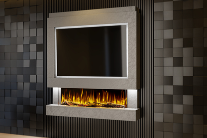 Evolution Fires Package 4 – Pre-Built Media Wall with Electric Fireplace