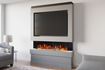 Evolution Fires Package 5 – Pre-Built Media Wall with Electric Fireplace