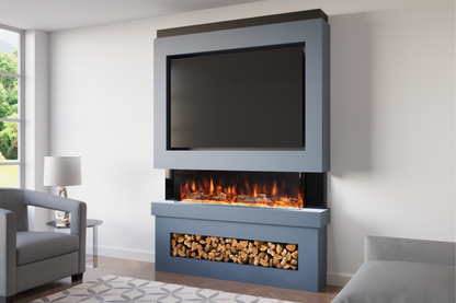 Evolution Fires Package 6 – Pre-Built Media Wall with Electric Fireplace