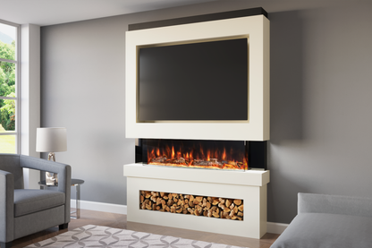 Evolution Fires Package 6 – Pre-Built Media Wall with Electric Fireplace
