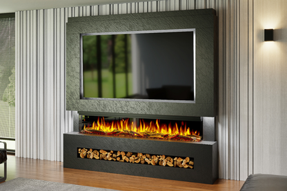 Evolution Fires Package 7 – Pre-Built Media Wall with Electric Fireplace